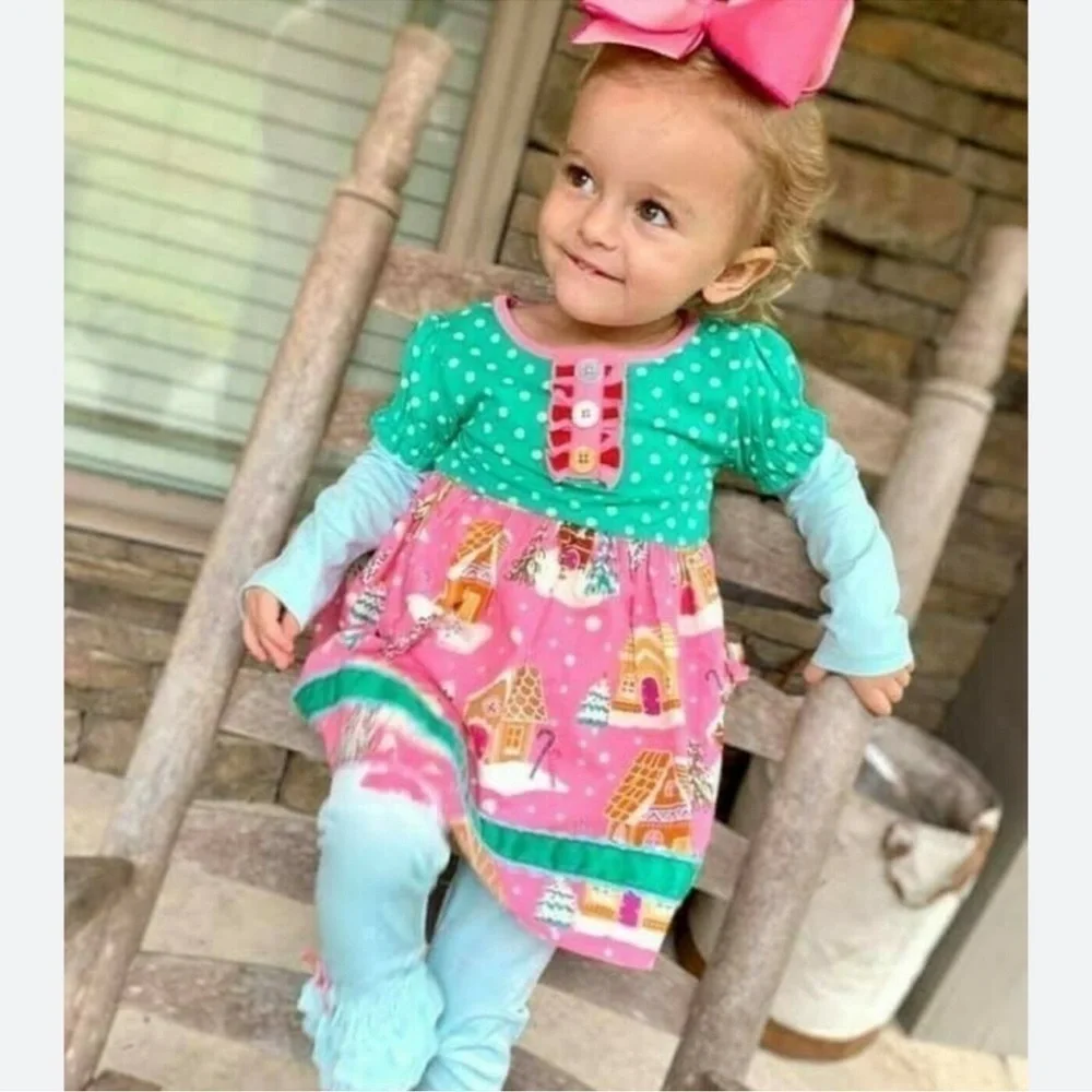 Matilda Jane Gingerbread Village Dress Size 2